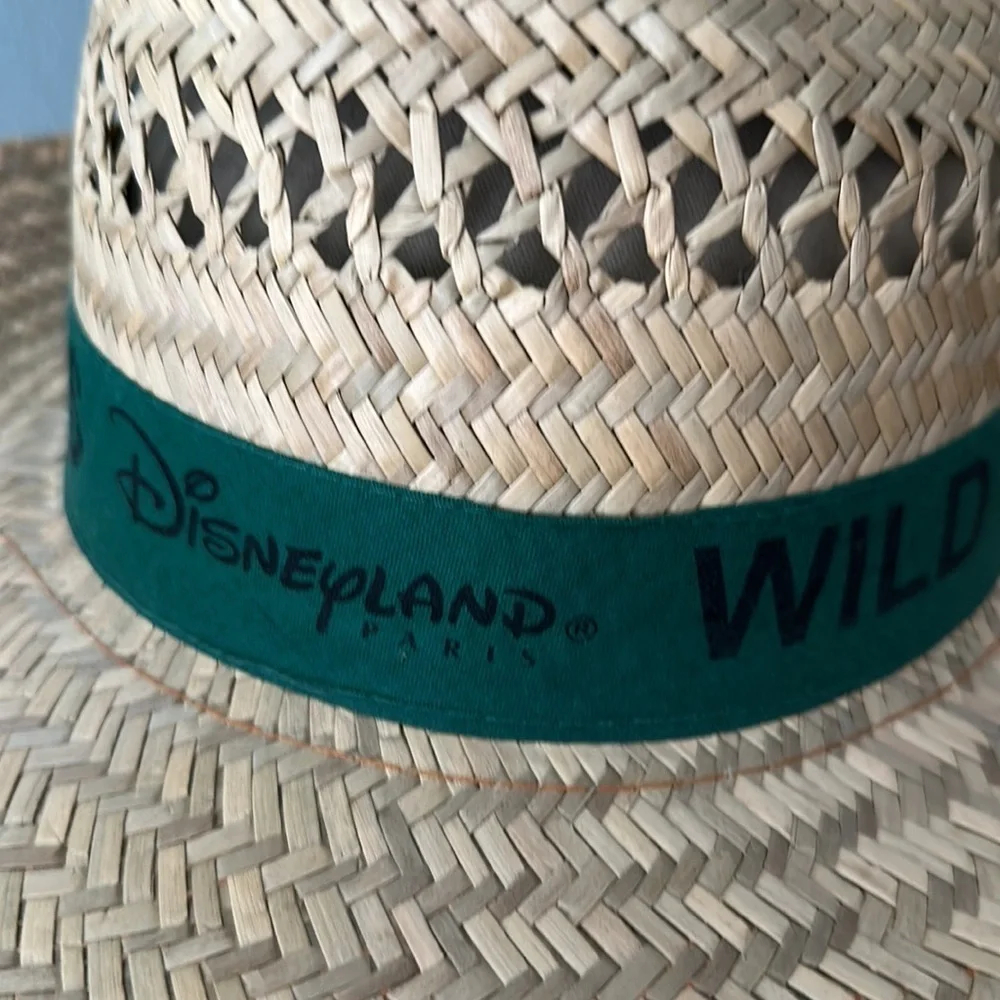 Rare Disneyland Paris Buffalo Bills Wild West Show Straw Cowboy Hat Green.